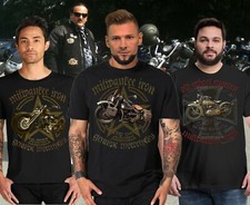 Biker Shirt Motorrad Milwaukee Iron Chopper Bobber V2 Skull american USA