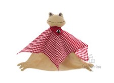 IKEA Schmusetuch Frosch grün Kuscheltuch rot weiß kariert 2-lagig Stofftier