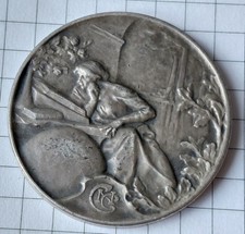 Frankreich Silber Medaille Nancy Victor Prouvé Jugendstil Chambre de Commerce