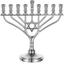 Hanukkah Menorah Silber