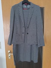 Esprit Damen Kostüm Anzug  Gr. 38 Kariert Kleid, Blazer Neu, Schwarz Weiß Büro