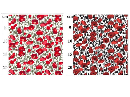 Bastelstoffe rot mohnblumen - rot,