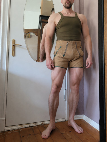 Kurze lederhose wildleder - lederhose, gr