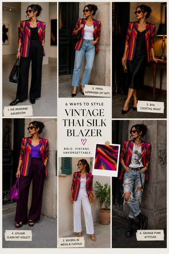 Vintage thai seide blazer - vintage,