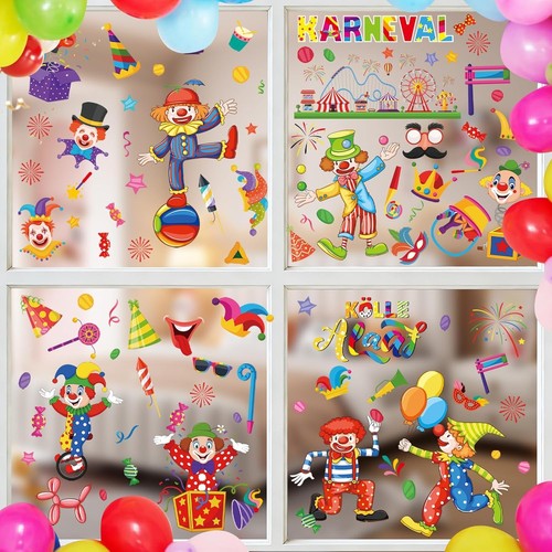 Karneval fensterbilder blatt - karneval, 9