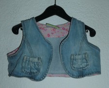 Hellblaue ärmellose Jeansweste mit 2 kleinen Taschen Gr. 80