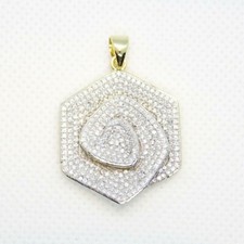 Cubic Zirkonia Anhänger BLÜTE 925 Silber 585 Bicolor vergoldet