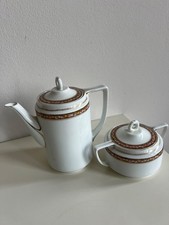 Kaffeekanne Rosenthal Selb - Bavaria / Empire ab 1910 / kräftiges Blumenmuster