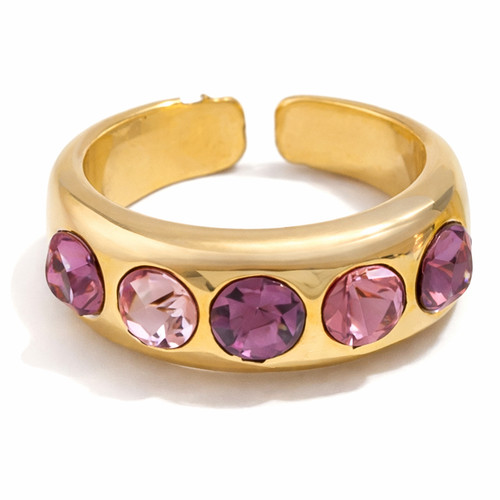 Goldfarbener ring offen mit - goldfarbener,