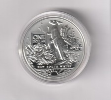 1 OZ Australien 2022 Coat of Arms, New South Wales 999 Silber in STGL -(127)