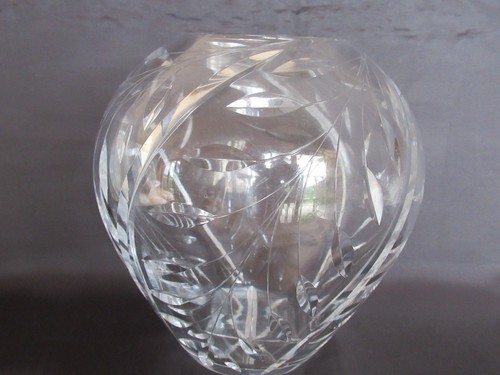 Kugel glas vase geschliffen - kugel,