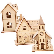 Holz LED Weihnachtshaus