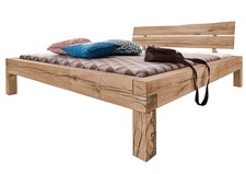 Balkenbett natur Bett Holzbett