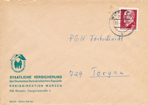 Ddr brief mit - brief, 848