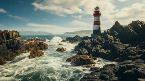 Wandbild ein leuchtturm auf - leuchtturm,
