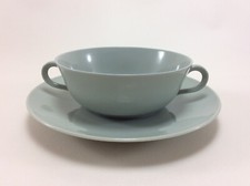 Fürstenberg 639 Wagenfeld Seladon Grün Suppentasse mit Untertasse