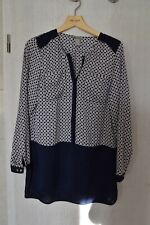 H&M Long Bluse Blau geblümt Gr. 40 NEU