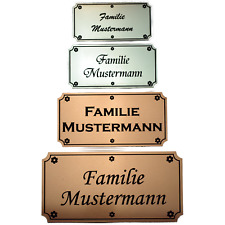 Türschild Gravur personalisiert Namensschild Klingelschild Hausschild Plakette