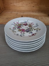 6x Teller Kuchenteller Blumen