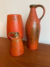 60s RUSCHA VULCANO - 3 Vasen -