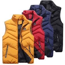 Herren Winter Warme Weste Ultraleichte ärmellose Steppweste Winddichte Weste DEL