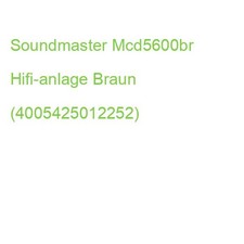 Soundmaster Mcd5600br