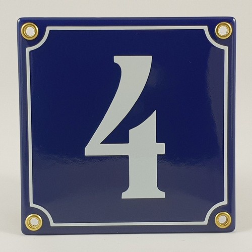 Emaille hausnummer blau - emaille,
