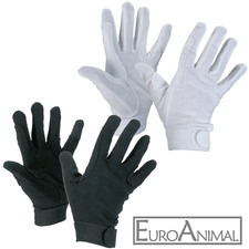 Reithandschuhe Baumwoll-Jersey Turnier Reiter Handschuhe XS bis XL, Damen Herren