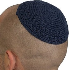 marineblau gestrickte