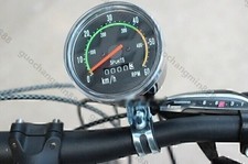Tachometer Analog Fahrrad Kilometerzähler km/h rpm Tacho Computer mit Kabel  DE