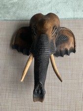 Elefantenkopf, Wandrelief, Tierkopf, Wanddeko, Dekoration