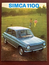 Prospekt / brochure Chrysler Simca 1100 MY 1968