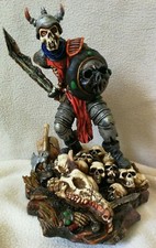 Skelett Krieger Figur Schädel Skull Metal Gothic Helloween Biker Sammler