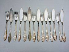 14 tlg. Wilkens Fischbesteck Ostfriesenmuster 90er Silber Silberbesteck