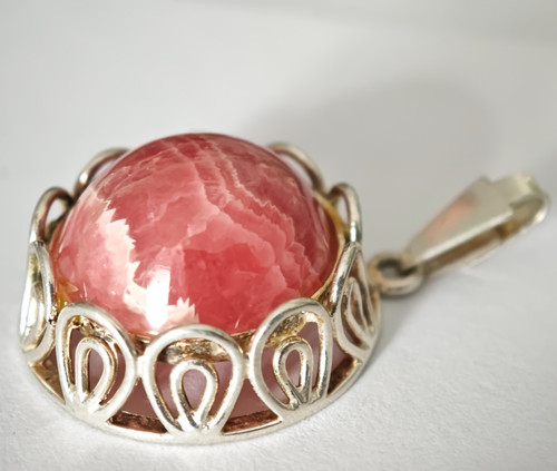 Rhodochrosit 835 silber - rhodochrosit,