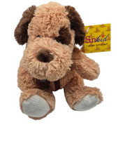 Sunkid Plüschhund Schnuffel Kuscheltier Stofftier Braun flauschig Plüschtier
