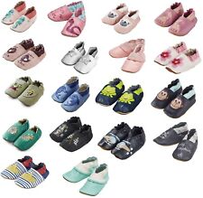 Lederpuschen Lauflernschuhe Krabbelschuhe Kinder Baby Junge Mädchen Gr. 16-24