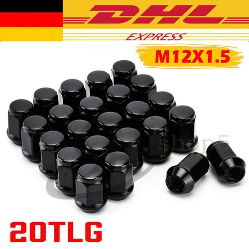 20x schwarze radmuttern - 20x,