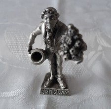 Mann mit Rosenstrauß, Zinn-Figur, Spitzweg,  7 cm hoch