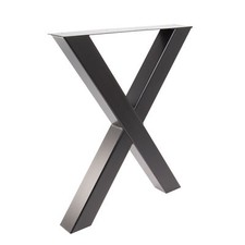 Tischgestell X Tisch Kreuztisch Kreuzgestell Loft Tischbeine Tischkufen schwarz