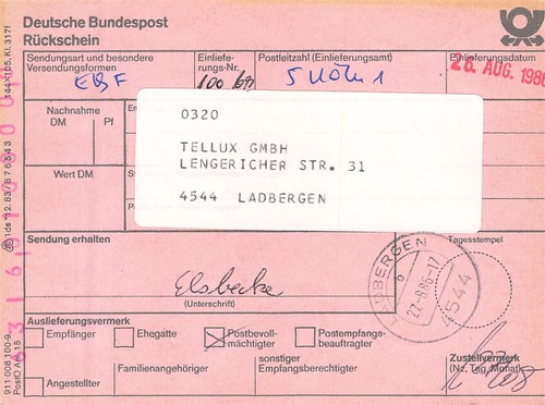 732314 bund rückschein aus - 732314),