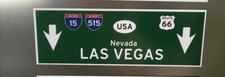Kühlschrank Magnet: Las Vegas Nevada USA 14x5 cm Magnetschild Cooler Fridge 