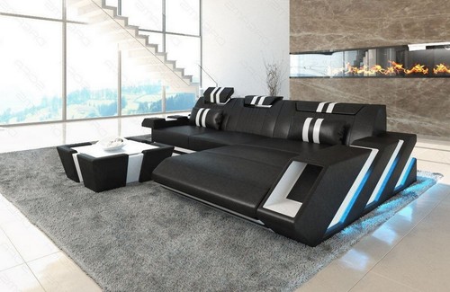 Sofa eckcouch leder couch - sofa,