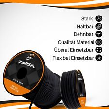 MITSY Gummiseil Schwarz Schwarz  Expanderseil 80% Dehnung Wetterfestes Spannseil