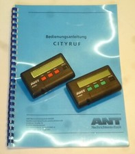 2 Stück Cityruf ANT D 2622  Funkmeldeempfänger Pager mit Bedienungs Anleitung