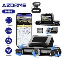 Azdome kanal 360 dashcam - azdome, 4-kanal