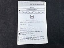 Betriebserlaubnis Kamei