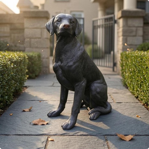 Sitzender labrador statue - sitzender,