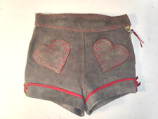 alte Lederhose "Bergfreund" Seppelhose Trachtenhose Herztaschen Kinder Tracht