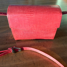 Mini-Crossover Bag,  Leder mit Reptilprägung von "Dey Design"